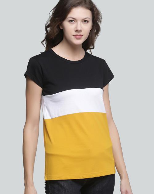 Trends Tower Womens Half Sleeve Bio Wash Cotton T-Shirts