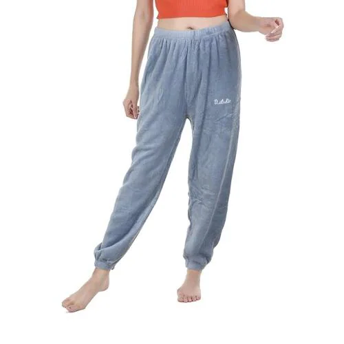 UKAL Women Winter Warm Lower Fleece Pajama Plush Fluffy Pyjama Pants Bottom Night Wear