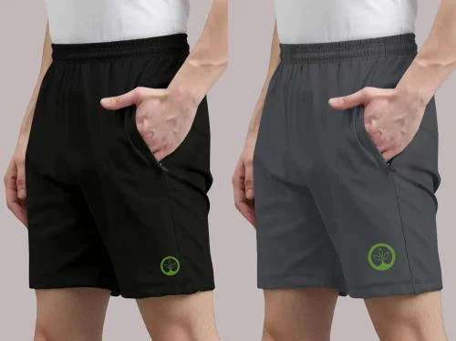 Shine N Show Men Black, Dark Green Solid Elastane Pack Of 2 Boxer Shorts (Xl)