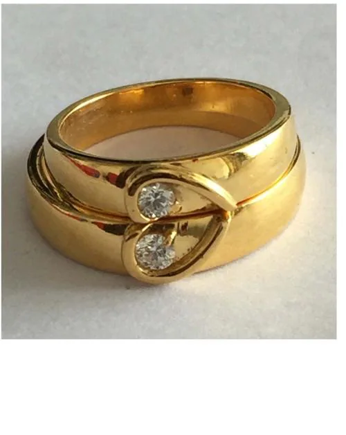 CEYLONMINE COUPLE GOLD RING PLATED