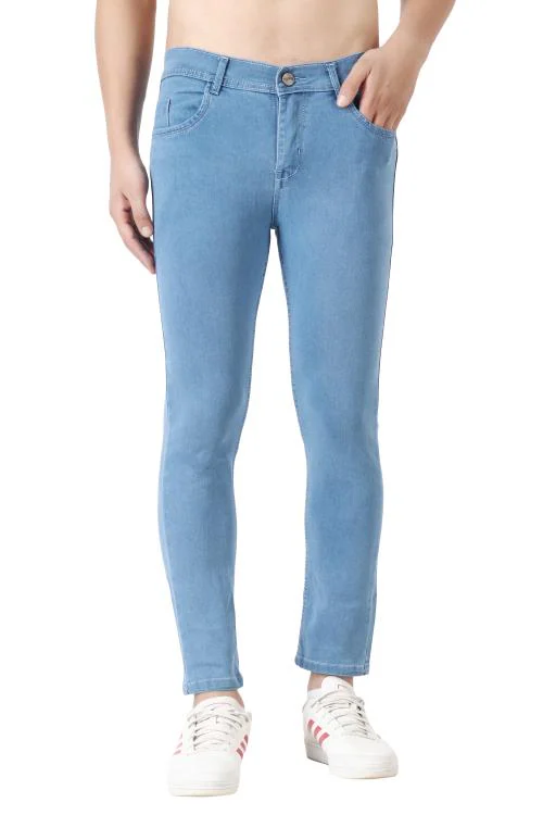 Buy EditLook Men's Slim Fit Light Blue Jeans Online at Best Prices in