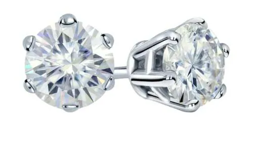 Feel Touch Mart 1.25 Carat Round Brilliant Diamond Stud Earrings Sterling White Gold Screw Back Amazing Genuine Round Cut Real Heera Best Diamond Beautiful EarringsPairs By Igl Lab Certified