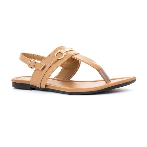 Khadim Beige Flat Sandal for Women