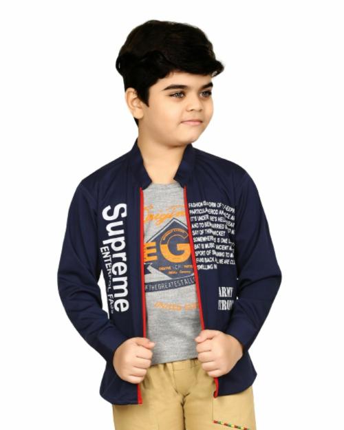 FASHION GRAB BOYS JACKET WITH SHIRT