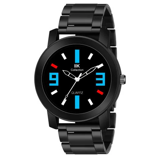 IIK COLLECTION Black Stainless Steel Analog Watch For Men and Boys (IIK-926M)