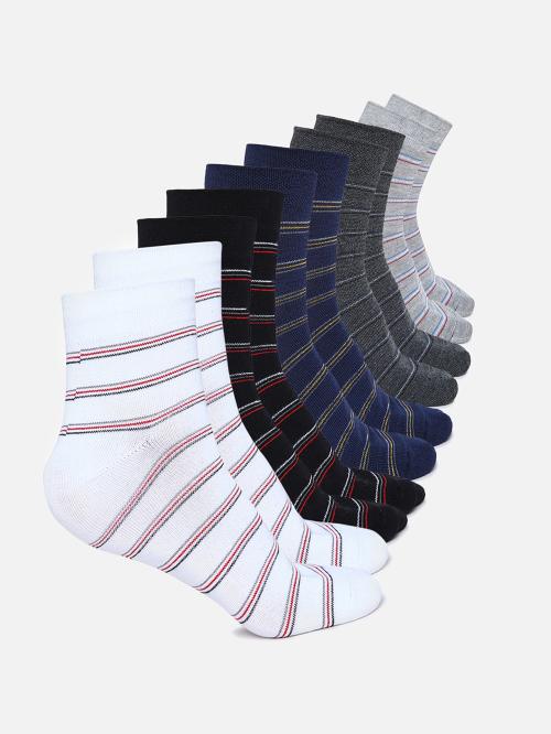 Buy COLOR FEVRR Men & Women Striped Above Ankle Length Cotton Socks (Pack Of 5) Online at Best