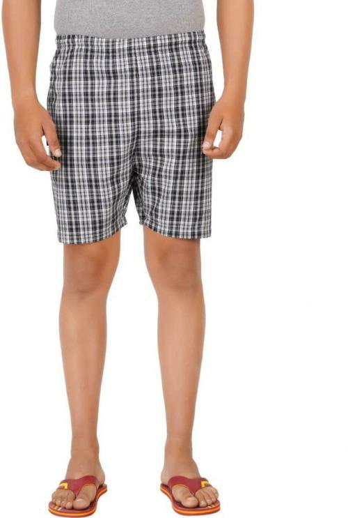 MERINO Men Multicolor Checkered Pure Cotton Bermuda Shorts - L