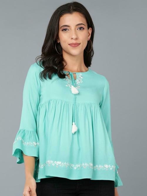 Vaamsi Women's Viscose Rayon Solid Top