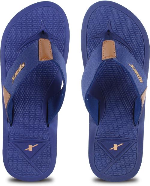Sparx Men SFG-97 Navy Blue Tan Flip Flops