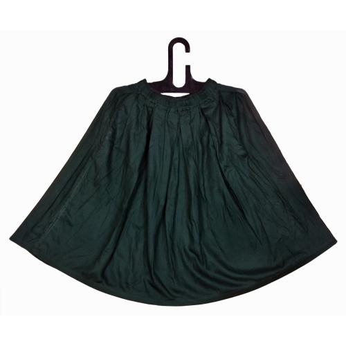 JUBILATE Women Solid Flared Rayon Skirt Regular Western Wear Long Skirt with Full Length l Stylish Skirts for Women - Dark Green