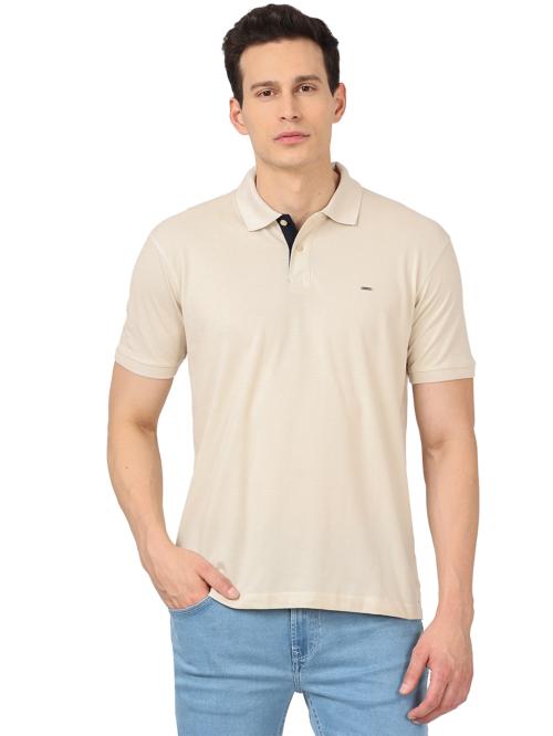 OTTO - Sandal Plain Polo Collar T Shirt - ROCKLAND_OATMEAL MEL Size XXL
