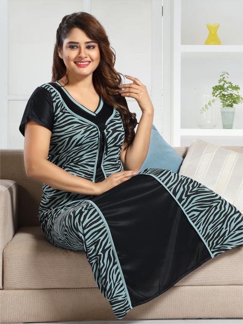 SHOPPING STATION /Women Nighty/ Multicolor Floral Printed Satin Nighty /satin Nighty /Free size nighty