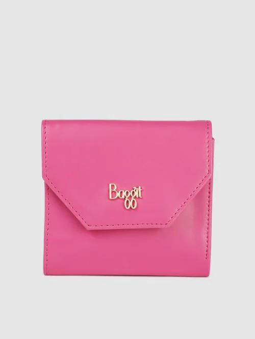 Baggit Fuchsia Polyurethane (PU) Wallet For Women