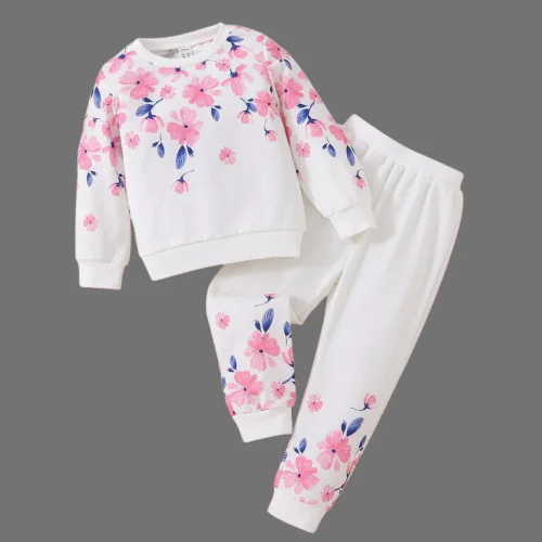 DE TEES GIRLS PRINTED TOP AND BOTTOM SET 160GSM COTTON JERSEY