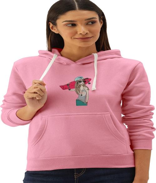 Welcron Creation Full Sleeve Graphic Print Women Reversible Sweatshirt