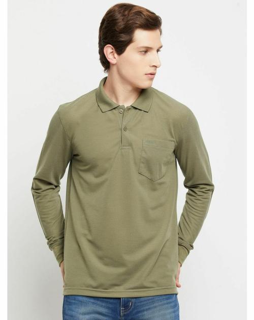 Adobe Men DK Pista Solid Spun PQ Polo Neck tshirt