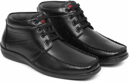 Field Care Men Lace-Ups Formal Shoes (Black) - 8 UK