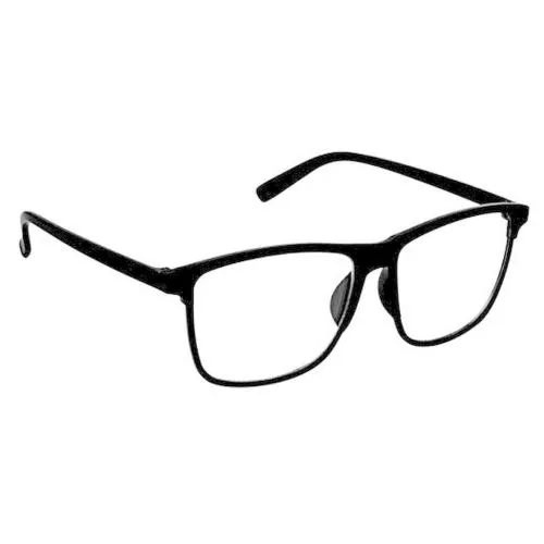 Black Transparent UV Protection Rectangular Sunglasses Frame For Men and Women (Clear)