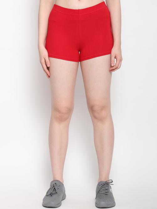 Buy Outflits Ladies Shorts Boy Leg (RED, Medium) Online at Best Prices