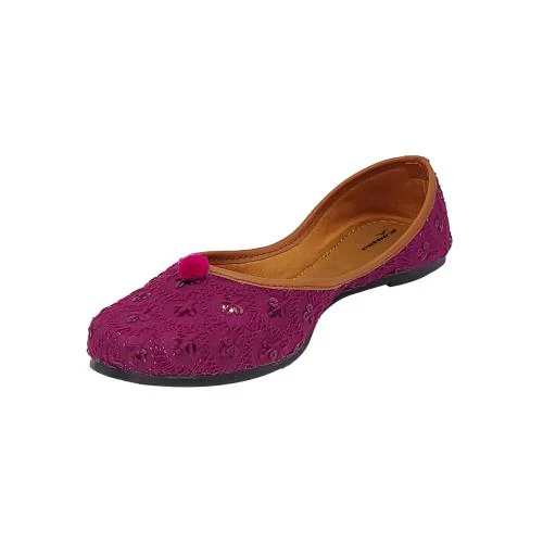 Catbird Women's Traditional Punjabi Juttis Mojari Ethnic Shoes