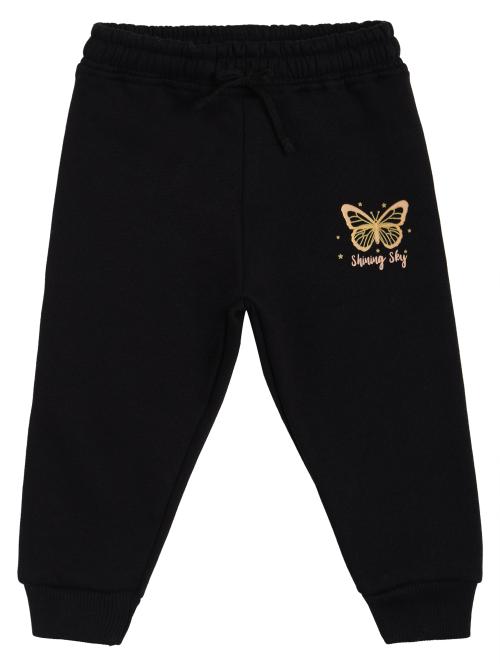 Buy BODYCARE Girls Black Printed Fleece Track Pants Online at Best