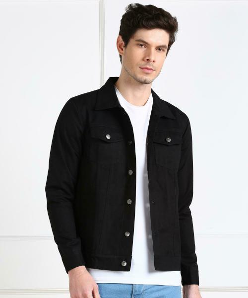 Montrez Men Black Washed Jacket