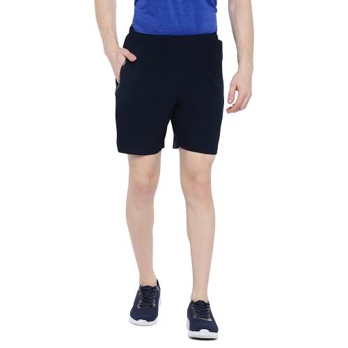 Omtex Kings Casual Sports Shorts with 4 Ways stretch for Extreme Comfort for Men - Navy Blue - Large