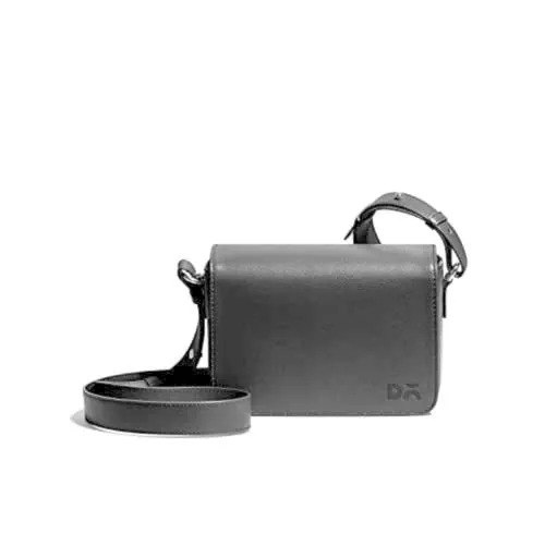 DailyObjects Womens Box Shoulder Crossbody Bag (Blk-Dob-Sol-Box-Shldr-Bag)