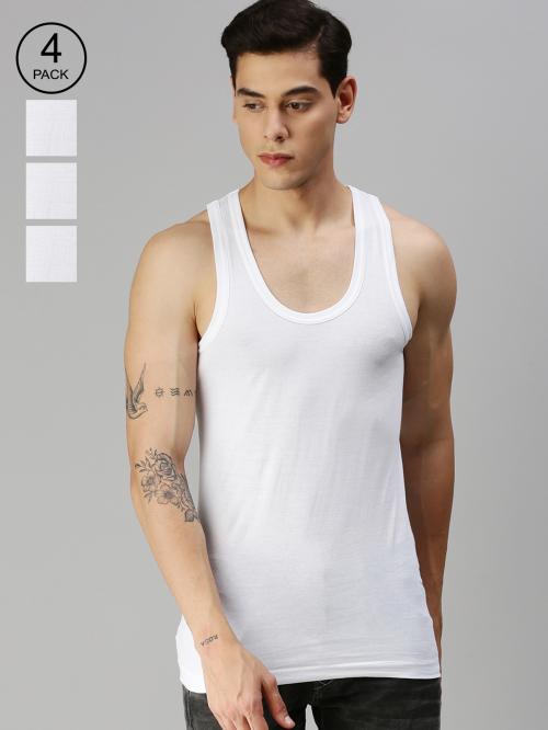 Onn Premium Quality Cotton Vest for men, Pack of 4