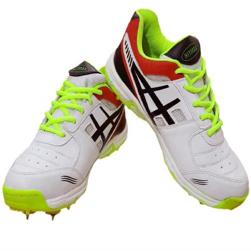 HITMAX Sports Impact-21 Metal Spikes Cricket Shoes for Men (White) - JioMart