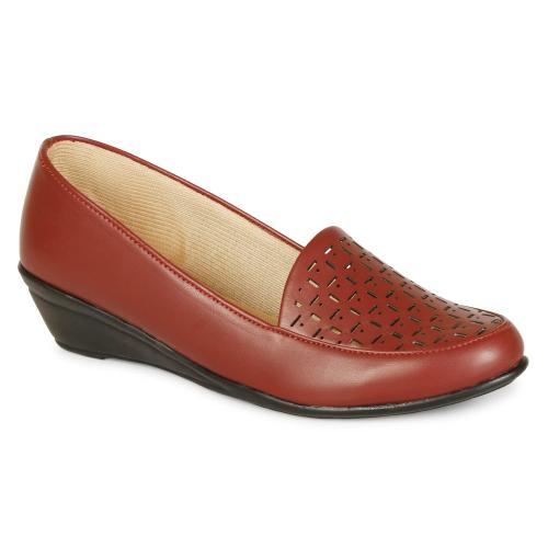 Daizyella Latest Collection Laser Cut Design Fashion Ballet Flat Bellies for Women | Soft Comfortable Wedge Heel Ballerina Shoes for Women | Slip On Bellies Or Ballerina Flats for Women & Girl's, 1 Pair