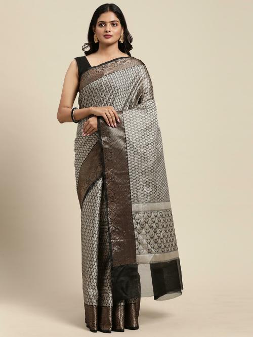 PTIEPLBanarasi black resham zari black pattu border art silk banarasi saree