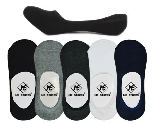 Me Stores Women Cotton Loafer Socks - Free Size (Pair Of 5)