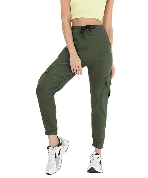 Rodya Womens Latest & Trendy Army Green Cargo Pants