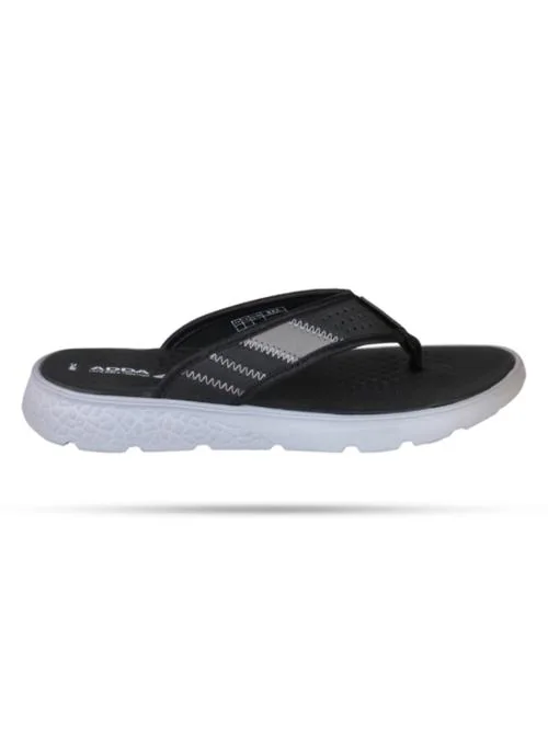 ADDA Men Black & Grey Thong Flip-Flops