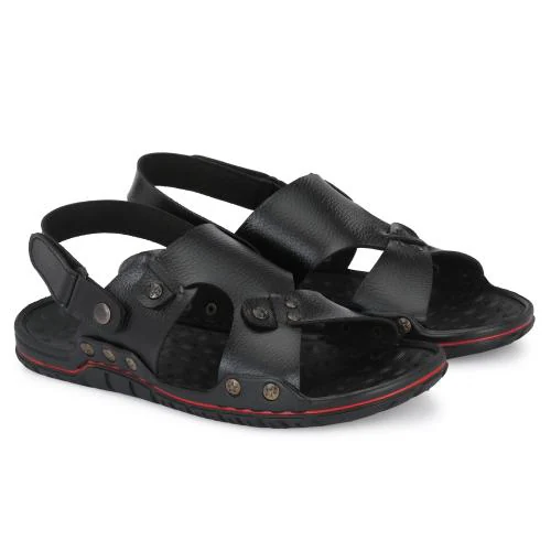 G L Trend Men Black Casual Waterproof Sandal for Men (Black)
