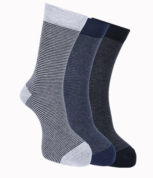 Force NXT BY Dollar Full Length Cotton Comfort Socks for Men, Compact Cotton Stretch Crew/Mid Calf Length Socks (Free Size Pack of 3)