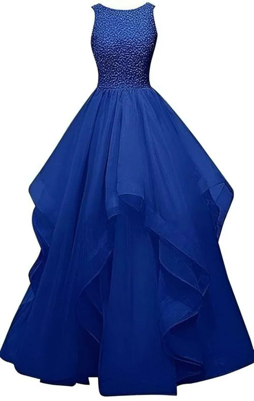 Tilism Women Royal Blue Solid Gowns