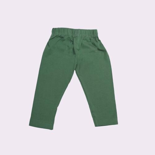Pickles Baby Girls Green Cotton Lycra Blend Solid Legging (Pack of 1)