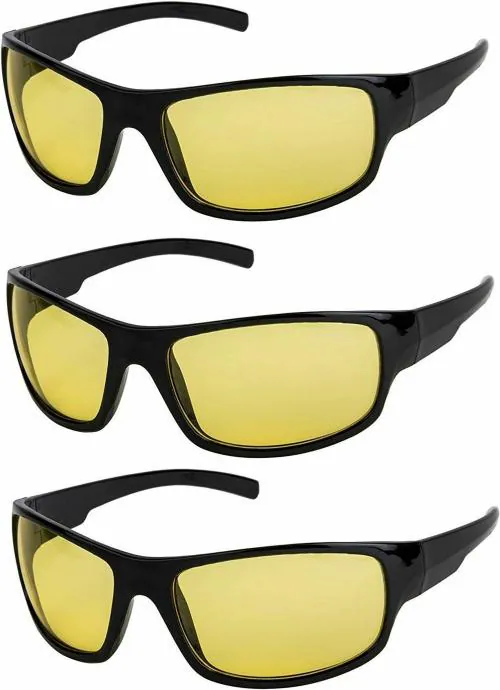 Cruze Night Vision Night Vision Sports Full Frame Yellow Sunglasses (Men and Women)