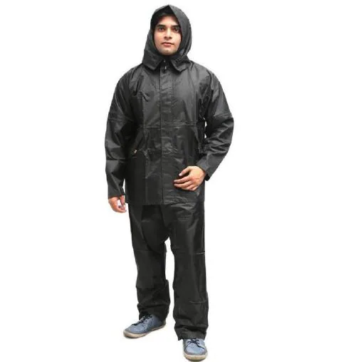 VORDVIGO 100% Waterproof Nylon Zipper Raincoat With Jacket, Hood and Pant With Pockets for Men and Women