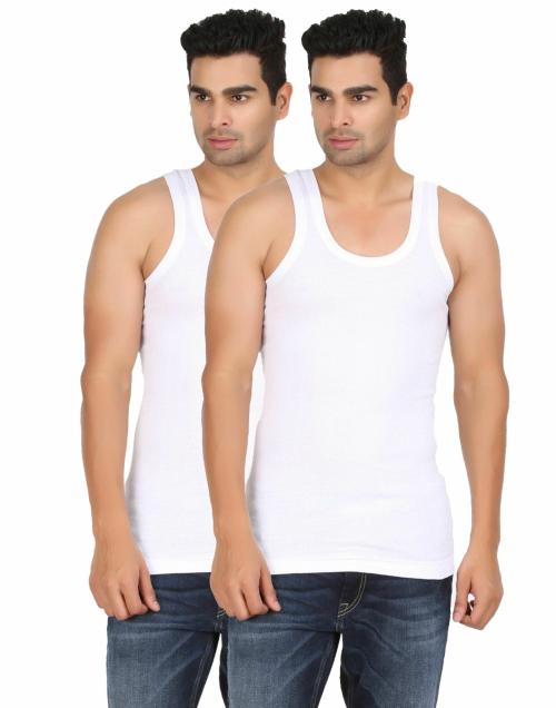LYRIL The Stylish Innerwear White Pack of 2(M)