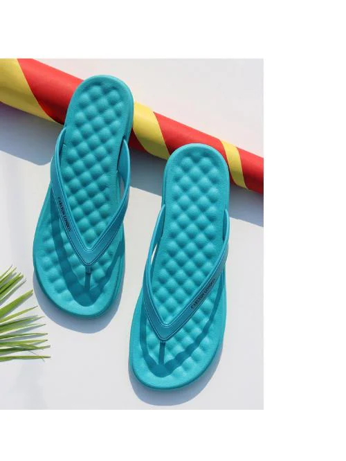Carlton London Sea Green Flip flops for Women