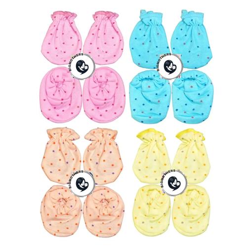 Buy BIGMOTHERS Newborn baby mitten set ( 4 hand mitten, 4 leg mitten) Online at Best Prices in