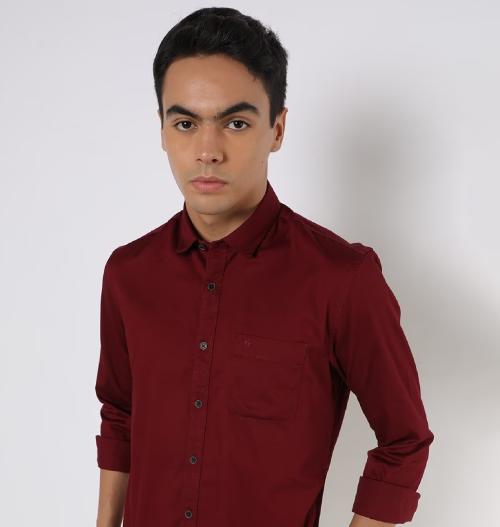 KIZZARO Men's Cotton Full Sleeve Slim Fit Solid Shirt (Shirts-20-MN-XL)