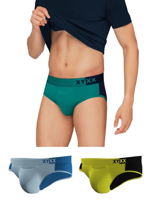 XYXX Pack of 3 Intellisoft Micro Modal Dualist Men Briefs