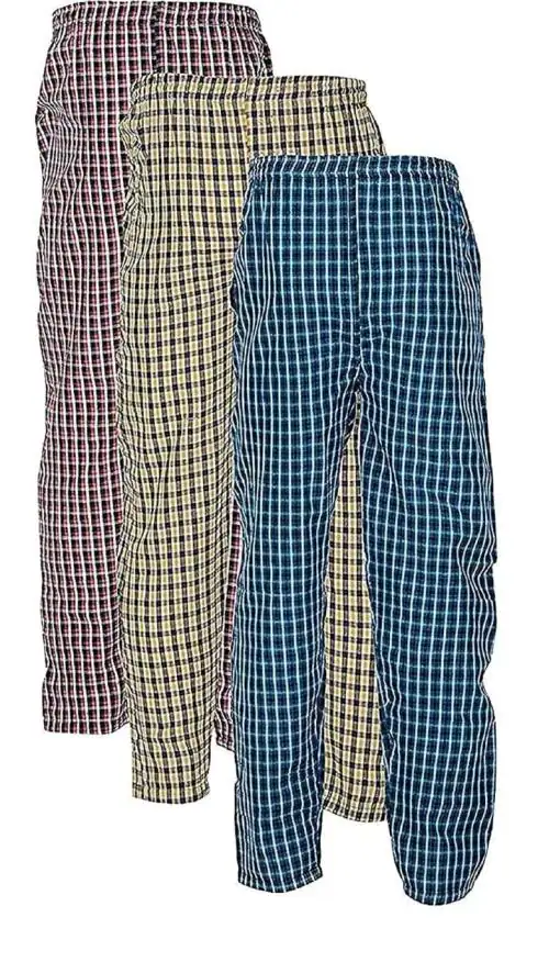 Awala Fashion Checked Pyjamas for Men| Pack of 3