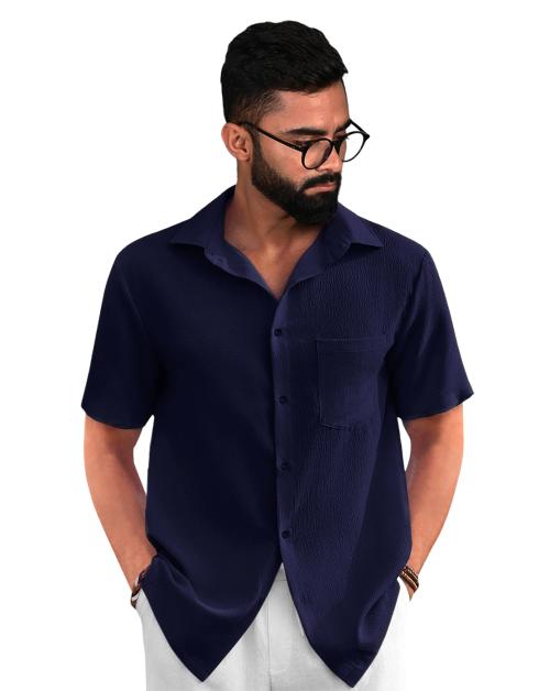 Fabflee Stylish Comfort: Men's Half-Sleeve Casual Shirt