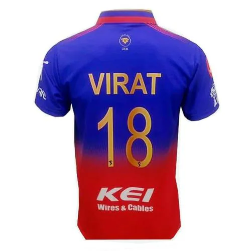 Teky IPL Cricket Team Jersey For Boys_Royal Challengers Bengaluru RCB Virat Kholi 18_10-11 Y