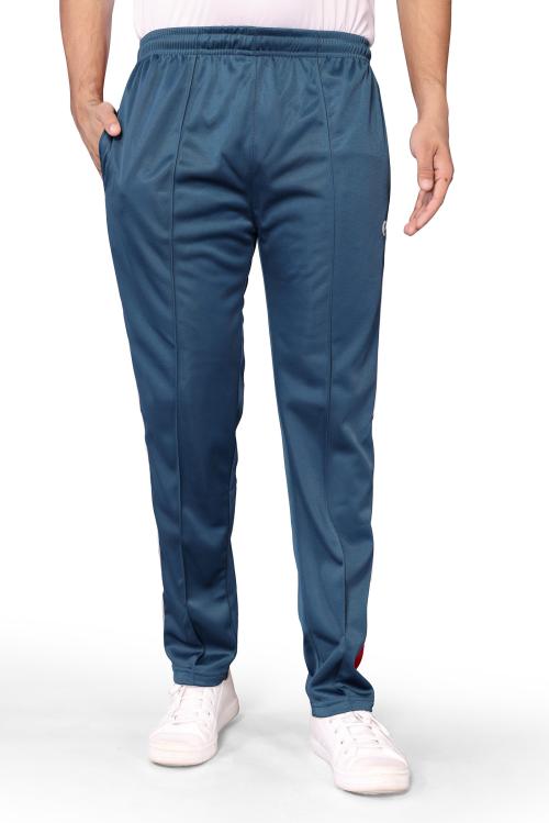 estro Men Blue Dyed Polyester Track Pants